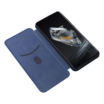 OnePlus 12 Flip Cover - Karbonfiber - Blå