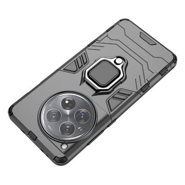 OnePlus 12 Hybrid Cover med Ring Holder - Sort