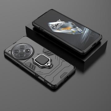 OnePlus 12 Hybrid Cover med Ring Holder - Sort