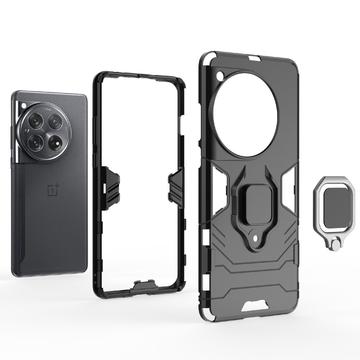 OnePlus 12 Hybrid Cover med Ring Holder - Blå