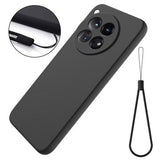 OnePlus 12 Liquid Silikone Cover med Strop - Sort