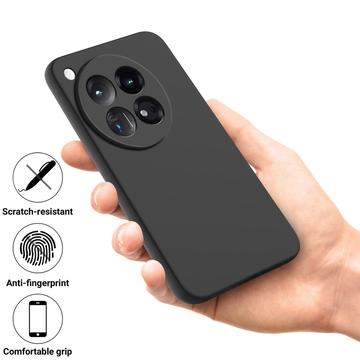 OnePlus 12 Liquid Silikone Cover med Strop - Sort