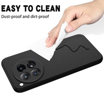 OnePlus 12 Liquid Silikone Cover med Strop - Sort