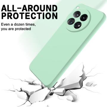 OnePlus 12 Liquid Silikone Cover med Strop - Grøn