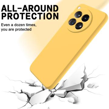 OnePlus 12 Liquid Silikone Cover med Strop - Gul