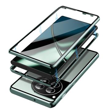 OnePlus 12 Magnetisk Cover med Hærdet Glas - Mørkegrøn