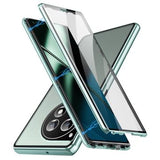OnePlus 12 Magnetisk Cover med Hærdet Glas - Mørkegrøn