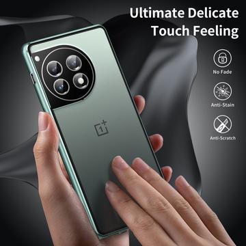 OnePlus 12 Magnetisk Cover med Hærdet Glas - Mørkegrøn