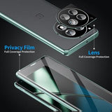 OnePlus 12 Magnetisk Cover med Hærdet Glas - Mørkegrøn