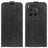 OnePlus 12 Vertikal Flip Taske med Kortholder - Sort