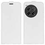 OnePlus 12 Vertikal Flip Taske med Kortholder - Hvid