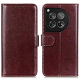 OnePlus 12 Pung Taske med Magnetisk Lukning - Brun