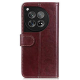 OnePlus 12 Pung Taske med Magnetisk Lukning - Brun