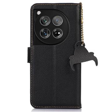 OnePlus 12 Læderpung med RFID - Sort
