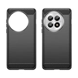 OnePlus 13 Børstet TPU Cover - Karbonfiber - Sort