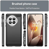 OnePlus 13 Børstet TPU Cover - Karbonfiber - Sort