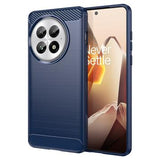 OnePlus 13 Børstet TPU Cover - Karbonfiber - Blå