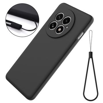 OnePlus 13 Flydende silikone cover med håndrem - sort