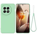 OnePlus 13 Flydende silikone cover med håndrem - grøn