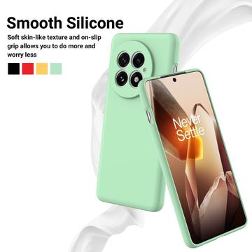 OnePlus 13 Flydende silikone cover med håndrem - grøn