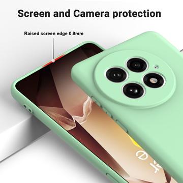 OnePlus 13 Flydende silikone cover med håndrem - grøn