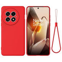 OnePlus 13 Flydende silikone cover med håndrem - rød