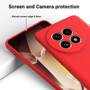 OnePlus 13 Flydende silikone cover med håndrem - rød
