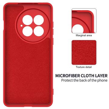 OnePlus 13 Flydende silikone cover med håndrem - rød