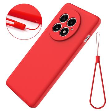 OnePlus 13 Flydende silikone cover med håndrem - rød