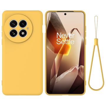 OnePlus 13 Flydende silikone cover med håndrem - gul
