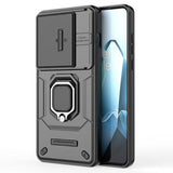 OnePlus 13 Roterende Ring Hybrid Cover med Kameraskjold - Sort
