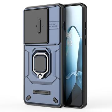 OnePlus 13 Roterende Ring Hybrid Cover med Kameraskjold - Blå