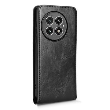 OnePlus 13 Vertikal Flip Taske med Kortholder - Sort