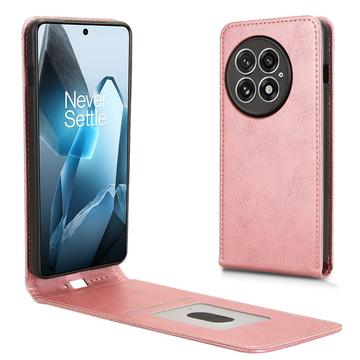 OnePlus 13 Vertikal Flip Taske med Kortholder - Rødguld