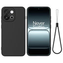 OnePlus 13T/13s Flydende silikone cover med håndrem - sort