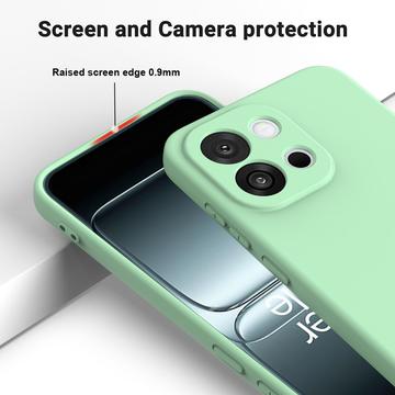 OnePlus 13T/13s Flydende silikone cover med håndrem - grøn