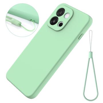 OnePlus 13T/13s Flydende silikone cover med håndrem - grøn