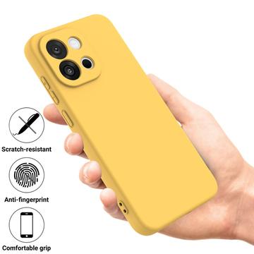 OnePlus 13T/13s Flydende silikone cover med håndrem - gul