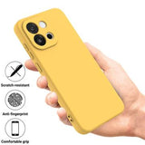OnePlus 13T/13s Flydende silikone cover med håndrem - gul
