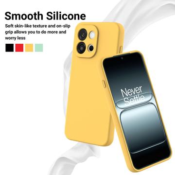 OnePlus 13T/13s Flydende silikone cover med håndrem - gul