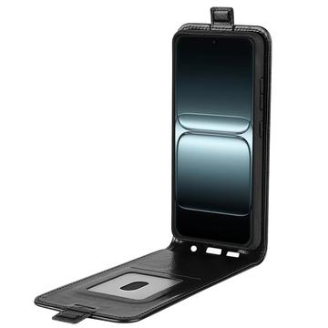 OnePlus 13T/13s Vertikal Flip Etui med Kortholder - Sort