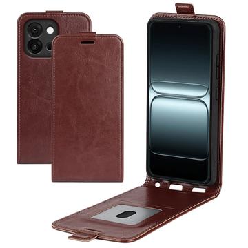 OnePlus 13T/13s Vertikal Flip Etui med Kortholder - Brun