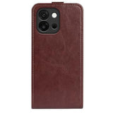 OnePlus 13T/13s Vertikal Flip Etui med Kortholder - Brun