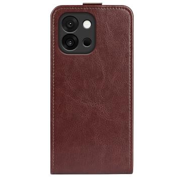 OnePlus 13T/13s Vertikal Flip Etui med Kortholder - Brun