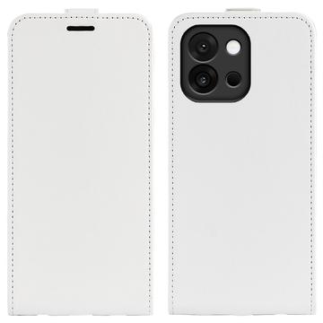 OnePlus 13T/13s Vertikal Flip Etui med Kortholder - Hvid
