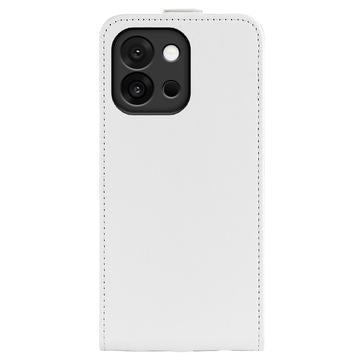 OnePlus 13T/13s Vertikal Flip Etui med Kortholder - Hvid