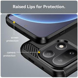 OnePlus 15 Børstet TPU Cover - Karbonfiber - Sort