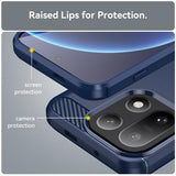 OnePlus 15 Børstet TPU Cover - Karbonfiber - blå