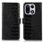 OnePlus 15 Crocodile Series Læderpung med RFID - Sort