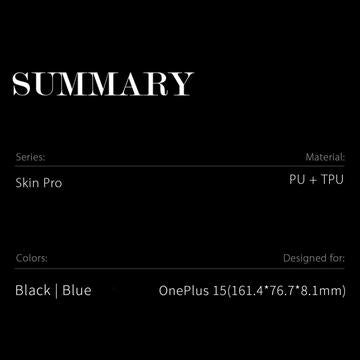 OnePlus 15 Dux Ducis Skin Pro Flip Cover - Blå